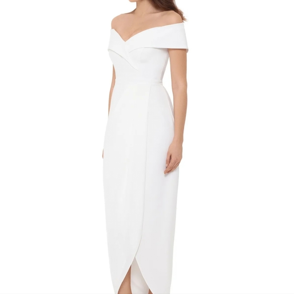 Xscape off shoulder dress